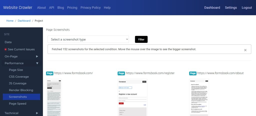 screenshot reports