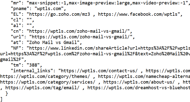 website crawler structured data